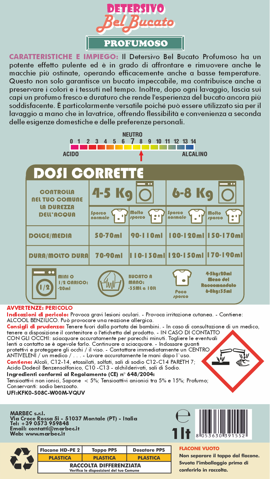 DETERSIVO BelBucato Profumoso 1LT