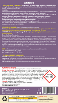 Detergente sgrassante professionale SGRISER   1LT + Tampone Marrone