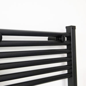 Termoarredo bagno scaldasalviette acciaio radiatore calorifero termosifone nero opaco *** misure h1200xl500xi450 23 t...