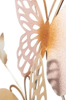 Pannello Da Muro Butterflies Oro/Rosa C cm 59,5X4X111,5