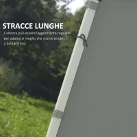 Set 2 Pareti Gazebo 3x3 e 3x6 m in Tessuto Oxford con Porte a Cerniera, 295x195 cm, Grigio Scuro