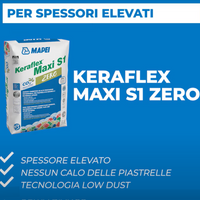 Adesivo piastrelle keraflex maxi s1 colore bianco sacco 23 kg