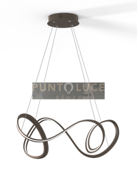 IVAN-N Sospensione led dimmerabile nera SDD 2800 - 5000k lumen3480 75W