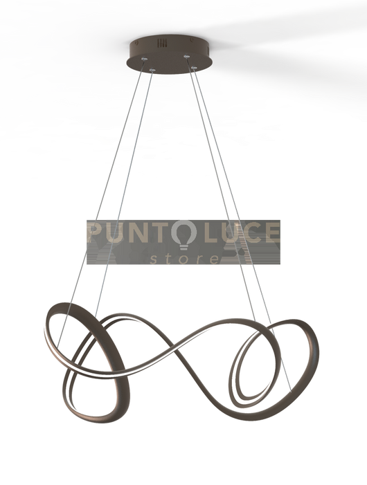 IVAN-N Sospensione led dimmerabile nera SDD 2800 - 5000k lumen3480 75W