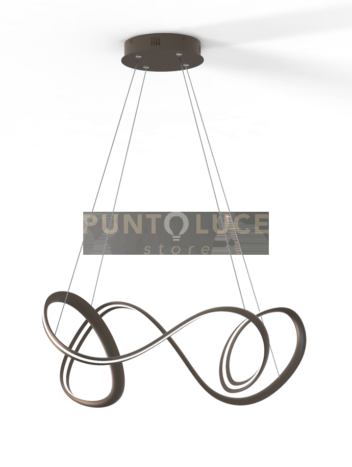 IVAN-N Sospensione led dimmerabile nera SDD 2800 - 5000k lumen3480 75W