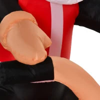 Babbo Natale Gonfiabile su Motocicletta 165cm con Luci LED Integrate, Decorazione Natalizia da Esterno