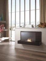 E-STYLO Biocamino da parete moderno, ideale per scaldare e arredare con stile gli ambienti domestici, 26cm X 90cm H. 50cm