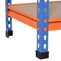 Scaffale in Metallo da Garage a 5 Livelli, 80 x 40 x 182 cm, Blu e Arancione