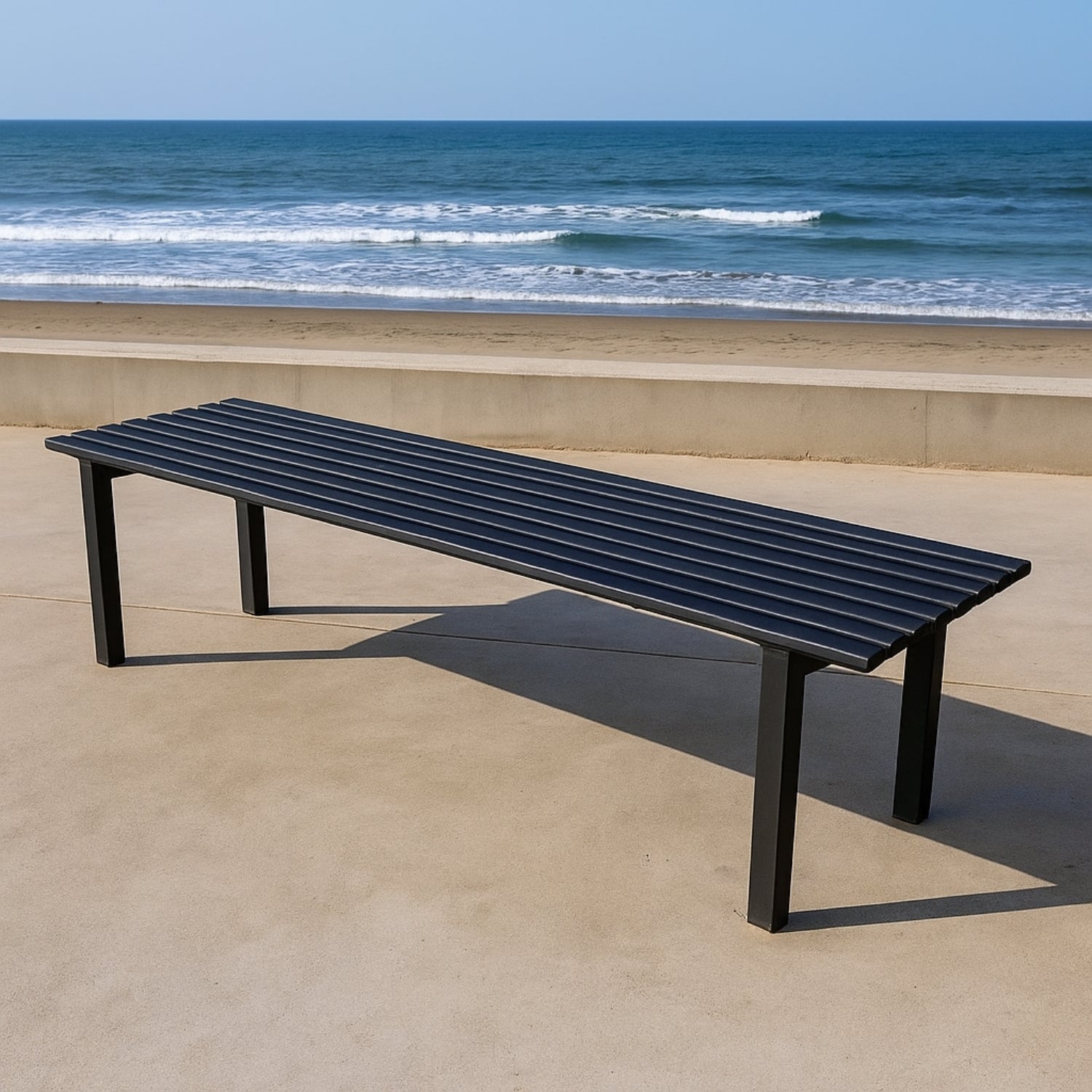 Panca da giardino modello roma in acciaio lunghezza 160 cm