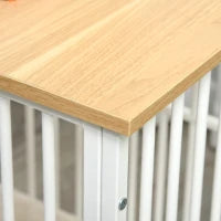 Casetta per Cani Piccoli da Interno con Cuscino Rimovibile e Lavabile, 64.5x48x 70.5cm, Quercia