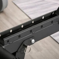 Panca Multifunzione Pieghevole, Altezza e Inclinazione Regolabile, 130x37x45-108cm, Nero