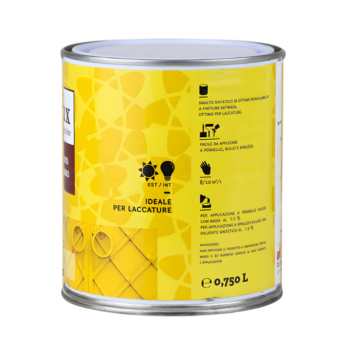 Durilux smalto sintetico satinato per legno e ferro *** formato 0,750 lt, colore- nero, confezione 1