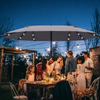 Ombrellone Ovale Grigio Scuro 440 x 260 cm