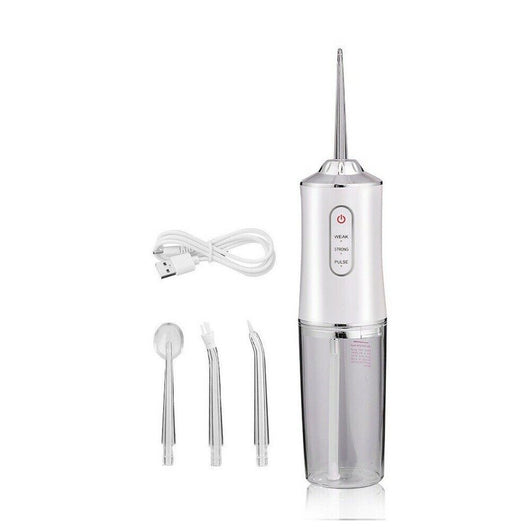 Idropulsore dentale professionale portatile pulizia denti orale + 4 ugelli 6886