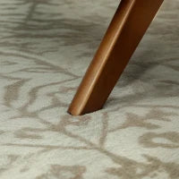 Poggiapiedi da Soggiorno Sgabello Basso con Seduta Imbottita Gambe in Legno per Salotto Camera da Letto 69x47x36 cm Grigio