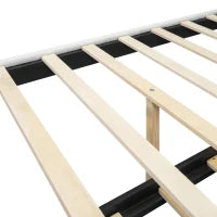 Letto imbottito 140x200 cm con letto estraibile, senza materasso, Bianco