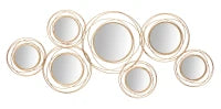 Pannello/Specchio Gold Round Cm 124,5X4X53,5