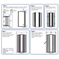 Box doccia angolo soffietto bianco carmen ac altezza cm 185 pvc e maniglia *** misure 100x100 cm, confezione 1