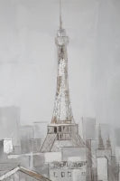 Dipinto Su Tela Paris Roofs Cm 90X3X120