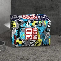 Plyo Box 3 Altezze Jumping Box Antiscivolo per Casa e Palestra, 76x61x51cm, Multicolore