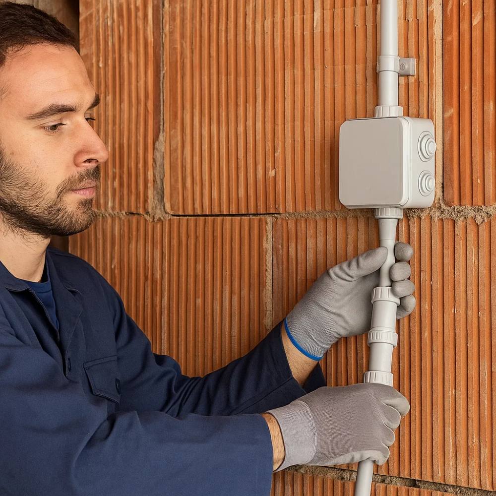 Faeg raccordo tubo rigido manicotto ip65 vari diametri tecnopolimero grigio *** diametro 40 millimetri, confezione 1