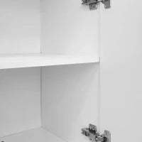 Credenza a goccia, con ante sagomate,  120×37,5×80,8 cm, Bianco