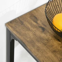 Set Bar da 3 Pezzi, Tavolo da Bar, 2 Sedie, MDF, Telaio in Metallo, Resistente all'Acqua, Marrone