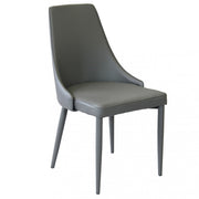 SEDIA ECOPELLE GRIGIO CHIARO CAMILLE