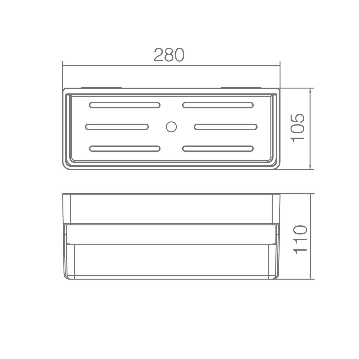 IMEX Portasapone frontale in PVC finitura bianco opaco resistente facile da pulire compatto Imex-ABL006