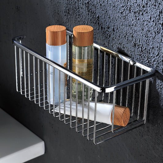 IMEX Portasapone rettangolare in Acciaio e Ottone grigio con griglia cromata anteriore per bagno e cucina Imex-ADF002