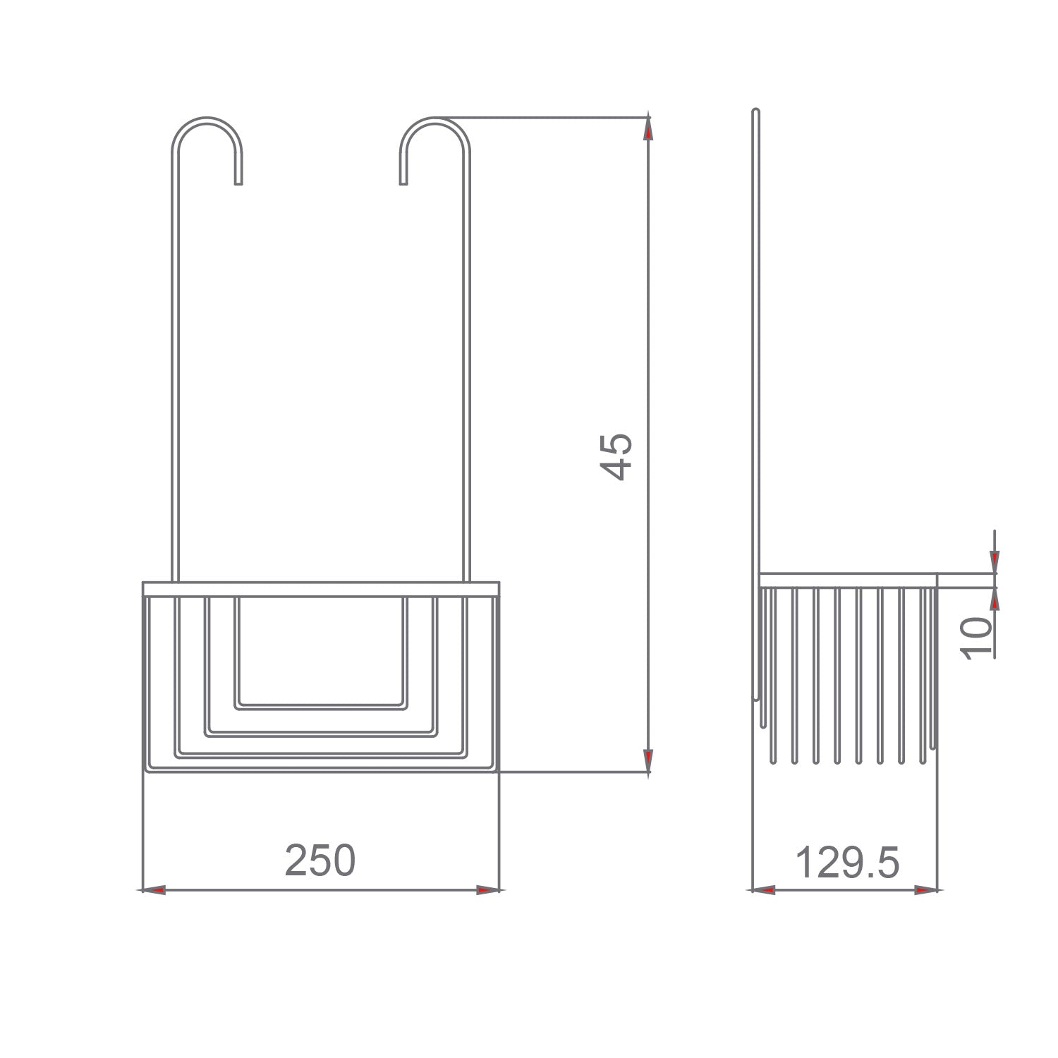 IMEX Portasapone a griglia da appendere ai rubinetti in acciaio e ottone grigio resistente e cromato per bagno e cucina Imex-ADG003