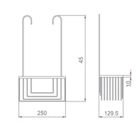 IMEX Portasapone a griglia da appendere ai rubinetti in acciaio e ottone grigio resistente e cromato per bagno e cucina Imex-ADG003