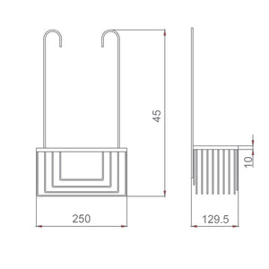 IMEX Portasapone a griglia da appendere ai rubinetti in acciaio e ottone grigio resistente e cromato per bagno e cucina Imex-ADG003