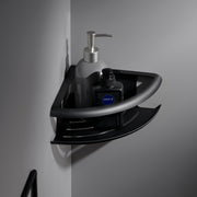 IMEX Portasapone angolare in acciaio inox S304 e ottone finitura nero opaco design compatto per montaggio a parete modello DHANU Imex-ADH010-NG