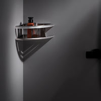 IMEX Distributore di sapone ad angolo in acciaio inox 304 e ottone colore grigio finitura nichel spazzolato modello DHANU Imex-ADH010-NQ