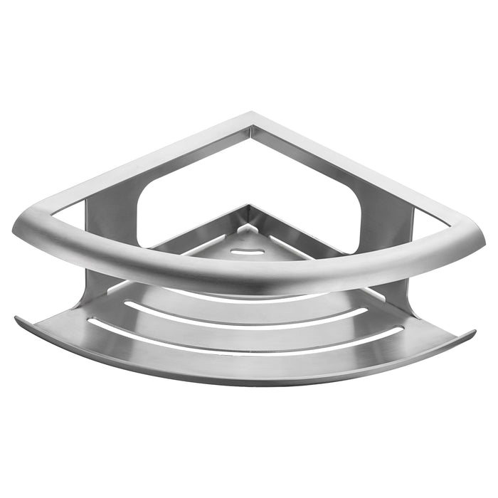 IMEX Distributore di sapone ad angolo in acciaio inox 304 e ottone colore grigio finitura nichel spazzolato modello DHANU Imex-ADH010-NQ