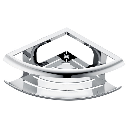 IMEX Portasapone angolare in acciaio inox S304 e ottone finitura cromata colore grigio per montaggio a parete modello DHANU Imex-ADH010