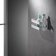 IMEX Portasapone frontale in acciaio inox S.304 e ottone finitura bianco opaco resistente alla corrosione e facile da pulire modello NIRMALA Imex-ADL012-BL