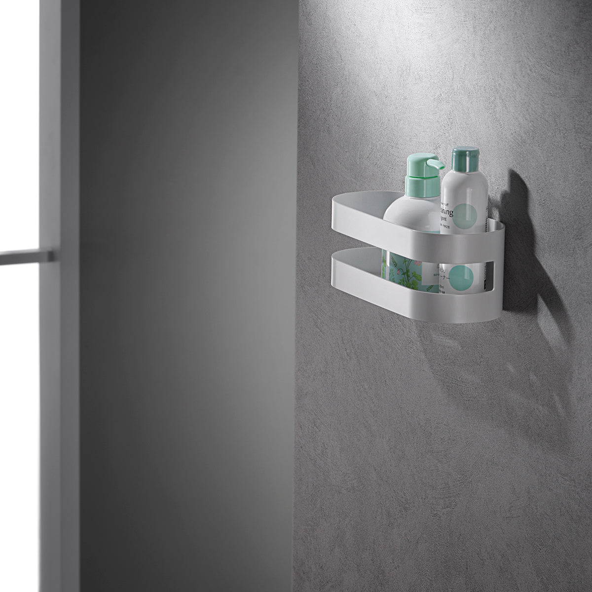 IMEX Portasapone frontale in acciaio inox S.304 e ottone finitura bianco opaco resistente alla corrosione e facile da pulire modello NIRMALA Imex-ADL012-BL