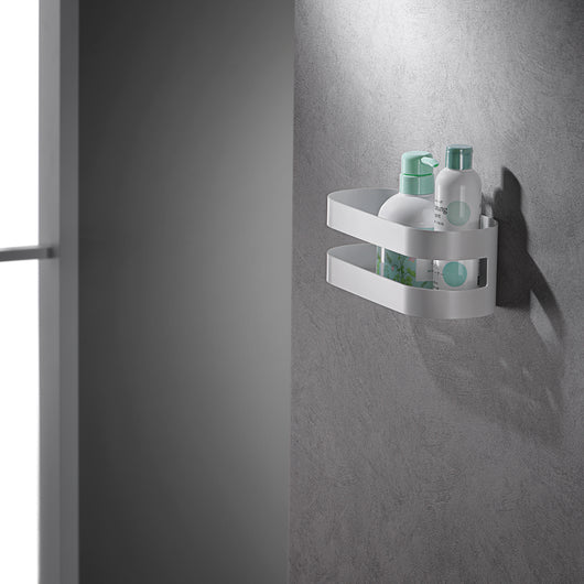 IMEX Portasapone frontale in acciaio inox S.304 e ottone finitura bianco opaco resistente alla corrosione e facile da pulire modello NIRMALA Imex-ADL012-BL