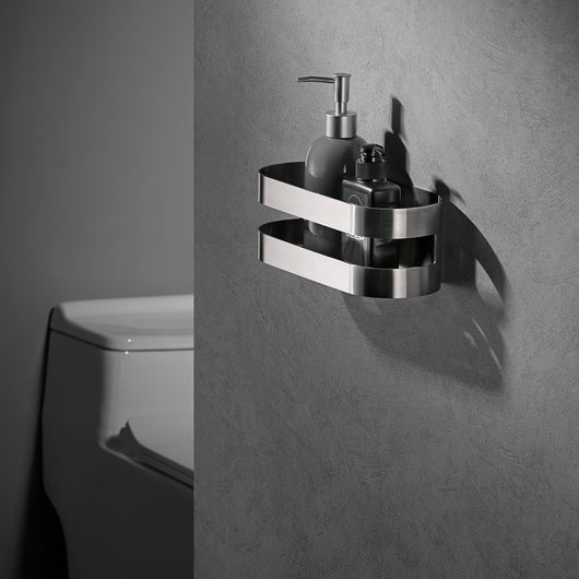 IMEX Portasapone frontale in acciaio S.304 e ottone con finitura nichel spazzolato, modello NIRMALA, codice Imex-ADL012-NQ