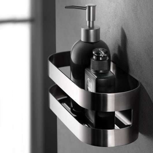 IMEX Portasapone frontale in acciaio inox S.304 e ottone con finitura cromata, resistente alla corrosione, montaggio a parete, design funzionale e durevole Imex-ADL012