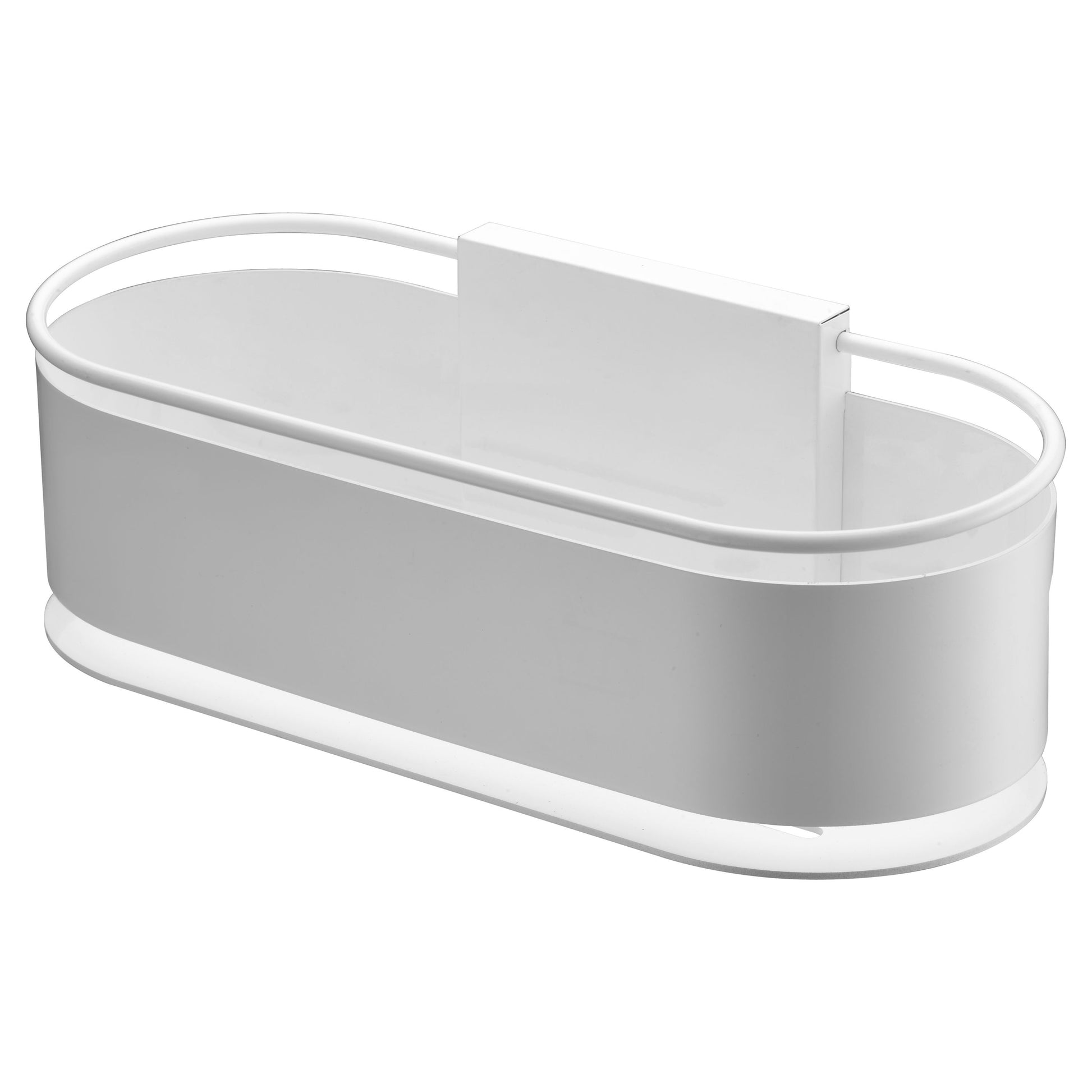 IMEX Portasapone frontale in acciaio inox S.304 e ottone finitura bianco opaco per bagno e cucina, resistente e facile da pulire, modello ANGA ADN008