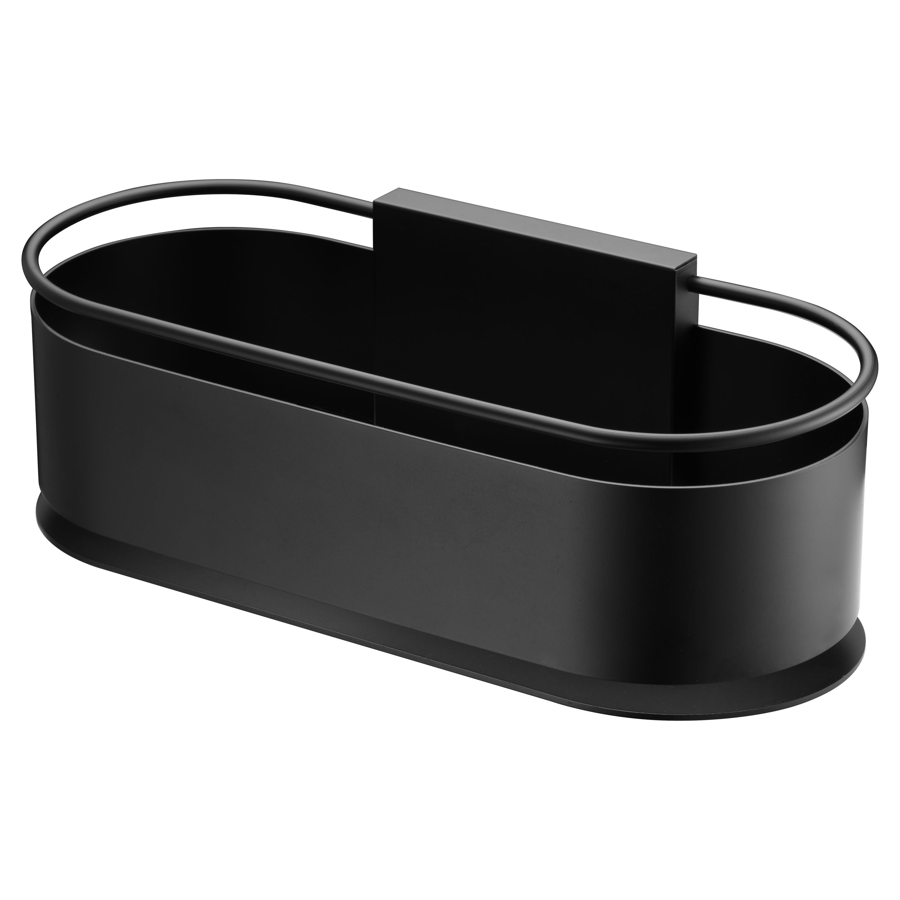 IMEX Portasapone frontale in acciaio inox 304 e ottone, finitura nero opaco, resistente e design funzionale, modello Anga Imex-ADN008-NG