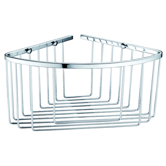 IMEX Portasapone angolare in Acciaio e Ottone con finitura cromata per montaggio ad angolo bagno cucina resistente Imex-ADR001