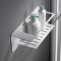 IMEX Portasapone frontale in acciaio inox S.304 e ottone finitura bianco opaco, design compatto e resistente per bagno moderno modello Bethari Imex-ADT009-BL