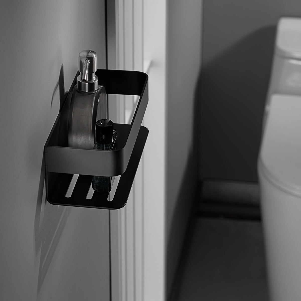 IMEX Portasapone frontale in acciaio inox AISI 304 e ottone nero opaco per bagno e cucina resistente alla corrosione modello MAYURA Imex-ADY007-NG