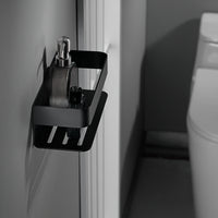 IMEX Portasapone frontale in acciaio inox AISI 304 e ottone nero opaco per bagno e cucina resistente alla corrosione modello MAYURA Imex-ADY007-NG