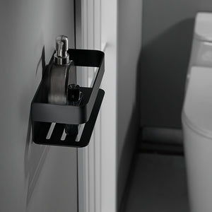 IMEX Portasapone frontale in acciaio inox AISI 304 e ottone nero opaco per bagno e cucina resistente alla corrosione modello MAYURA Imex-ADY007-NG