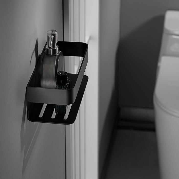 IMEX Portasapone frontale in acciaio inox AISI 304 e ottone nero opaco per bagno e cucina resistente alla corrosione modello MAYURA Imex-ADY007-NG